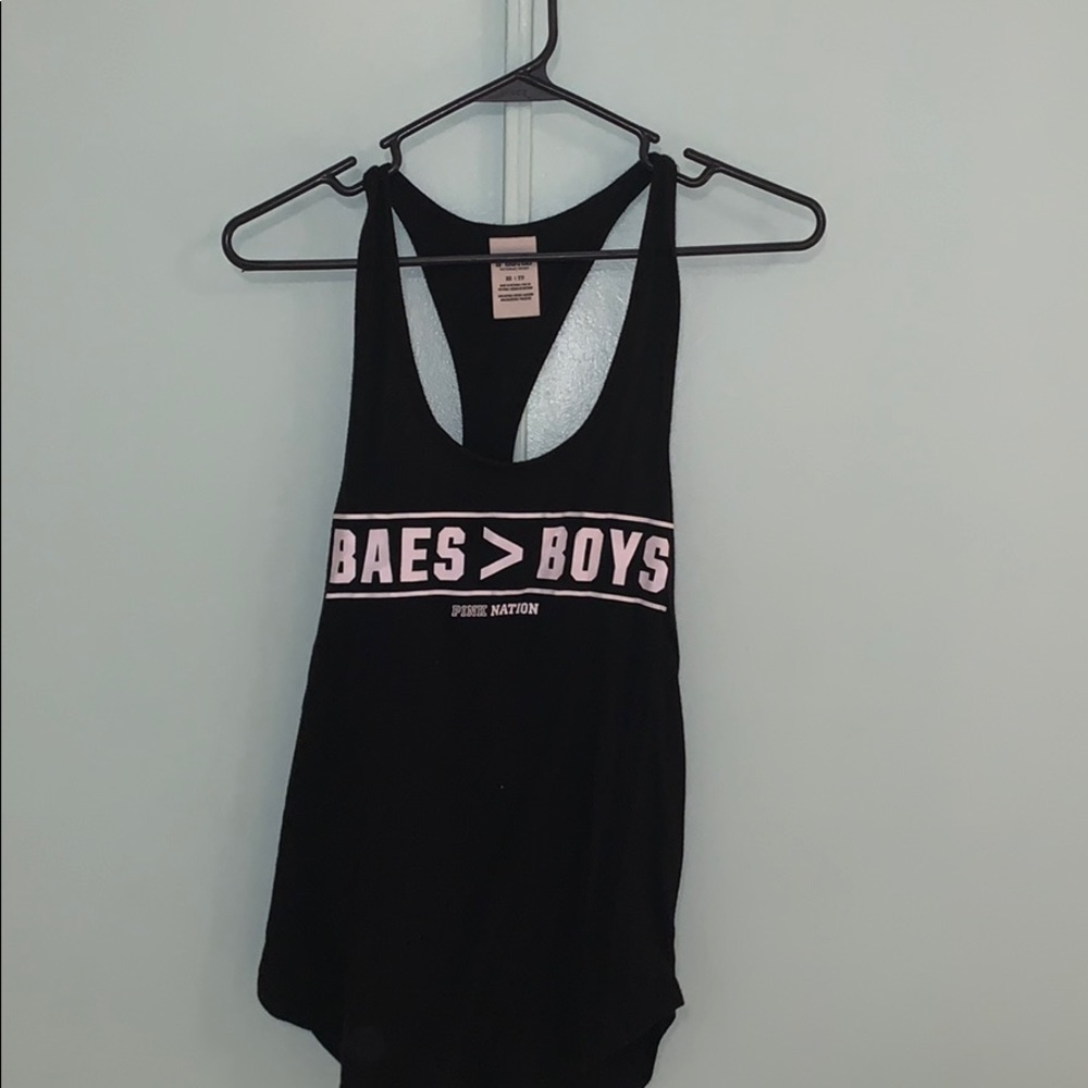 Black pink tank top